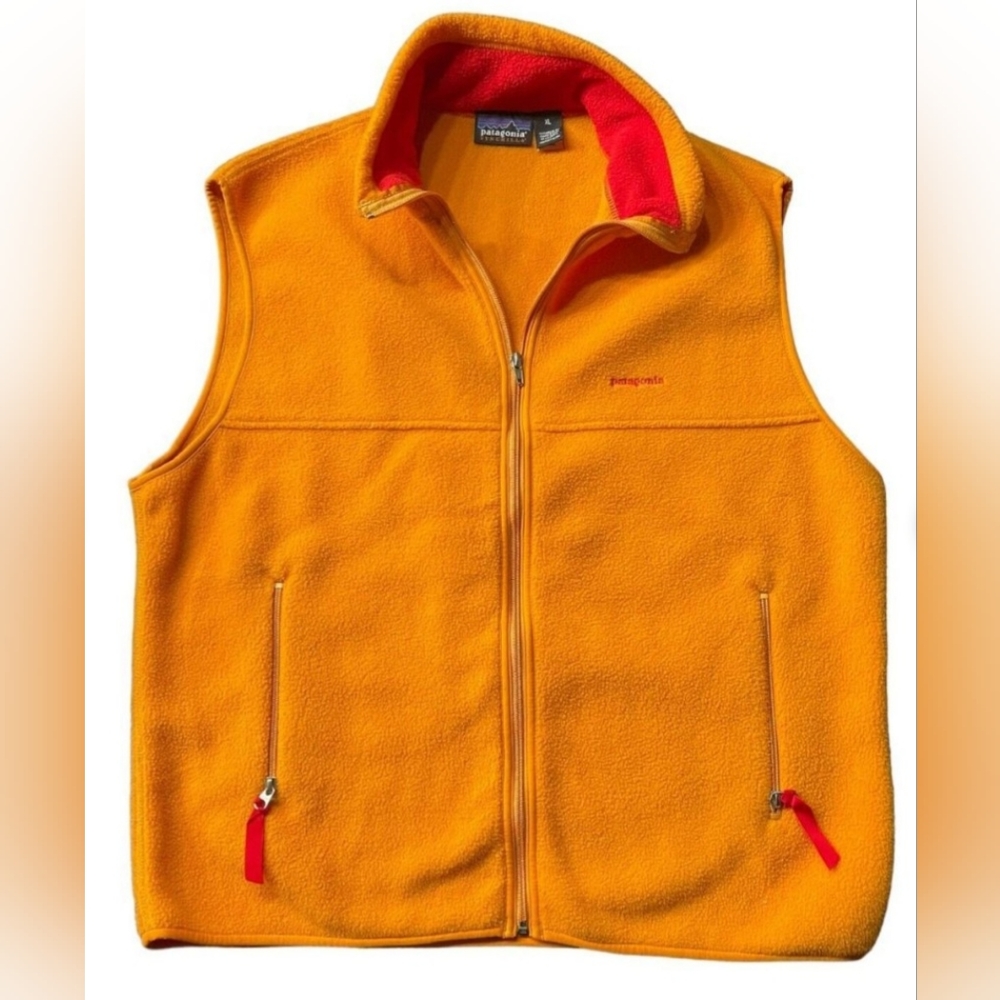 Patagonia Orange Fleece Vest